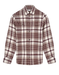 Рубашка в клетку с карманами на груди Brunello cucinelli