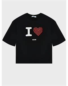 Футболка с принтом "I love " Msgm
