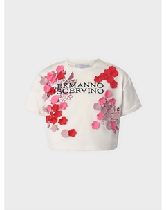 Футболка с цветами Ermanno scervino