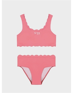 Купальник с фестонами, розовый No21
