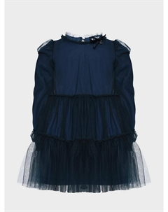 Платье однотонное из фатина, синее Monnalisa