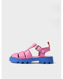 Босоножки с синей подошвой, розовые Marni