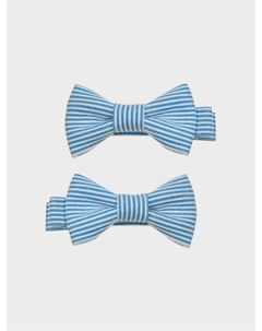 Зажим для волос бантик в полоску голубой, 2 шт Tais