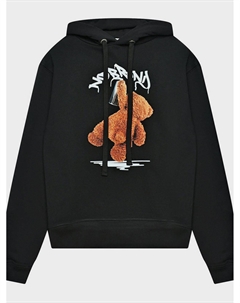 Толстовка-худи с принтом мишки и граффити, черная Diego venturino