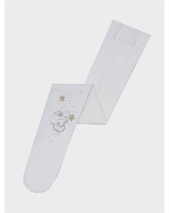 Белые колготки с декором "мышка" из стразов Story loris