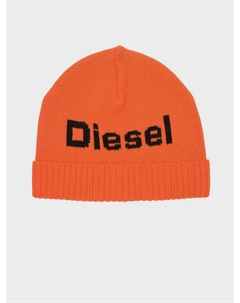 Шапка с черным лого, оранжевая Diesel