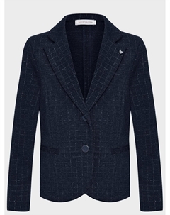 Пиджак в блестящую клетку, синий Monnalisa