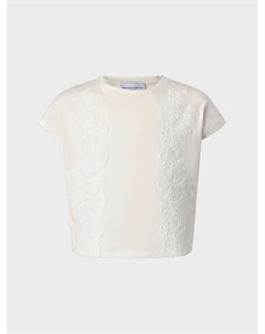 Футболка с отделкой кружевом Ermanno scervino