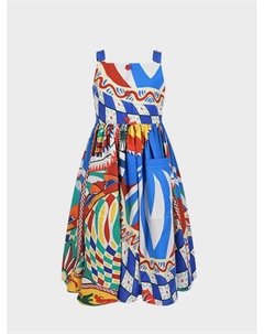 Платье с принтом "carretto" Dolce&gabbana