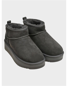 Короткие угги на платформе, серые Ncf