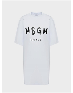 Платье-футболка, белое Msgm