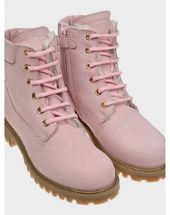Ботинки на шнуровке с застежкой на молнии, светло-розовые Gallucci