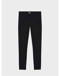 Леггинсы с лого на поясе, черные Dolce&gabbana