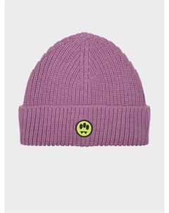 Розовая шапка с желтым лого Barrow