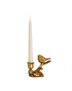 Декор Подсвечник с Птицей, золотой, 13 см Goodwill
