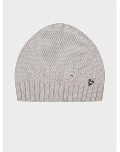 Бежевая шапка с вышивкой Il trenino