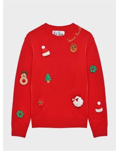 Джемпер с новогодними 3D аппликациями Saint barth