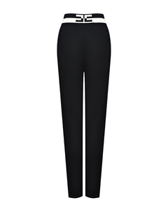 Джоггеры с лого на поясе, черные Elisabetta franchi