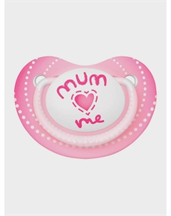 Пустышка FunFriends "Mum loves me" 0+ мес (размер S) Pigeon