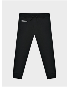 Спортивные брюки с белым лого, черные Dsquared2