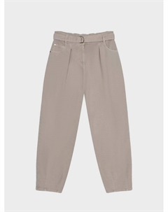 Джинсы бананы, светло-бежевые Brunello cucinelli