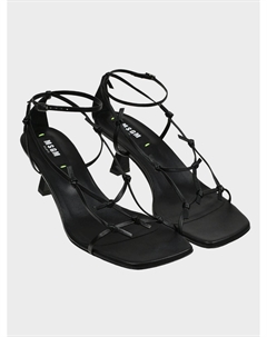 Плетеные босоножки на каблучке Msgm