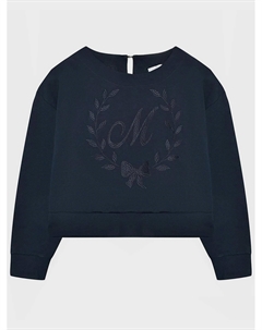 Свитшот с вышитым лого в тон Monnalisa