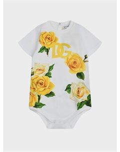 Боди с принтом "желтые розы" Dolce&gabbana