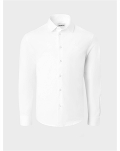 Рубашка с вышитым лого в тон, белая Bikkembergs