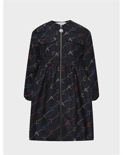 Платье на молнии с логотипом, черное Stella mccartney
