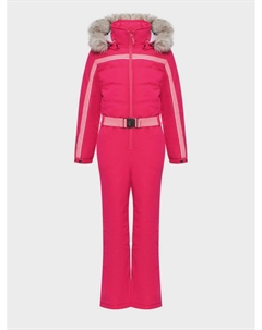 Комбинезон с эко-мехом, малиновый Pinbina