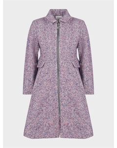 Лиловое приталенное пальто Silver spoon