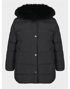 Черная куртка с меховой отделкой Yves salomon