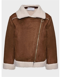 Дубленка из эко-кожи, коричневая Ermanno scervino