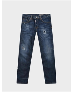 Джинсы с разрезами, синие Dsquared2