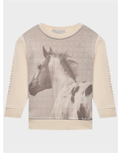 Свитшот с изображением лошади, кремовый Stella mccartney