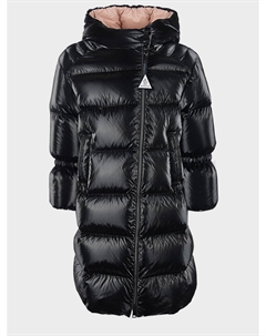Черное пальто-пуховик Moncler