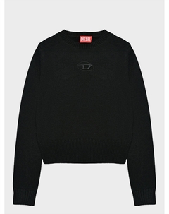 Джемпер с логотипом в тон на груди, черный Diesel