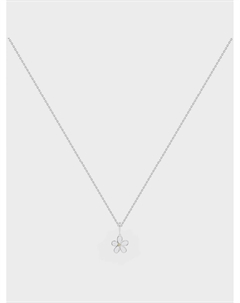 Колье белая ромашка, серебро Sneak peek