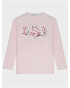 Толстовка с принтом "сердце", розоовая Monnalisa