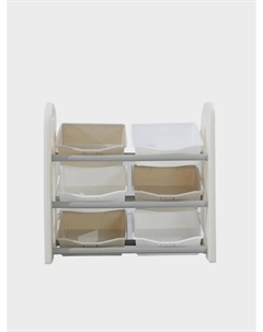 Стеллаж для игрушек Kids (6 ящиков) grey Unix kids