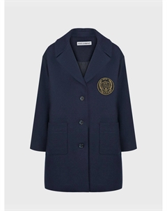 Однобортное пальто с нашивкой лого Dolce&gabbana