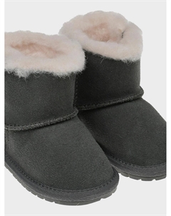 Угги с застежкой на липучку, серые Emu