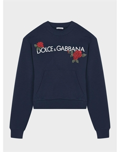 Толстовка-худи с вышивкой "розы" Dolce&gabbana