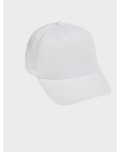 Бейсболка с лого в тон, белая Dsquared2