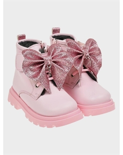 Ботинки с бантом, розовые Monnalisa