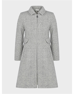 Серое приталенное пальто Silver spoon