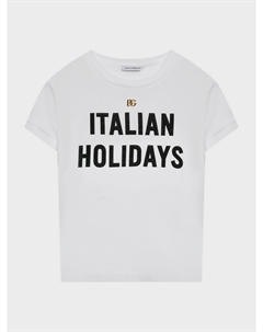 Футболка с принтом "Italian Holidays" Dolce&gabbana