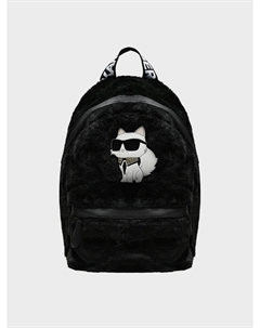 Рюкзак из эко-меха, черный Karl lagerfeld