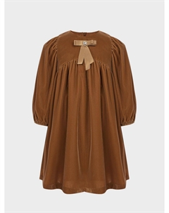 Бархатное платье с атласным бантом Eirene